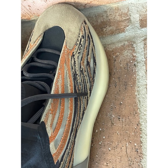 Adidas Yeezy QNTM Amber Tint High Top Sneakers GX1331 Mens Tan Orange Black - Picture 6 of 13